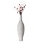 White Floor Vase Ribbed Design Modern Elegant Home Decoration Tall Ceramic Vases Contemporary Living Room Accent Trendy